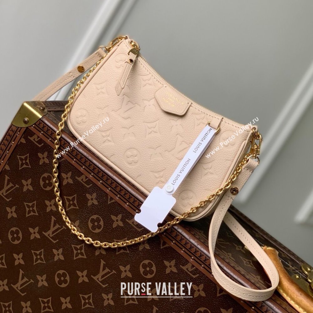 Louis Vuitton Easy Pouch Bag in Sand Embossed Grained Cowhide Leather M14421 2025 (K-24061808)