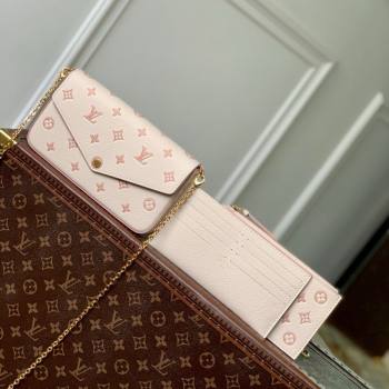Louis Vuitton Felicie Pochette Bag in Bicolor Eden Embossed Grained Cowhide Leather M14968 2025 (K-25061708)