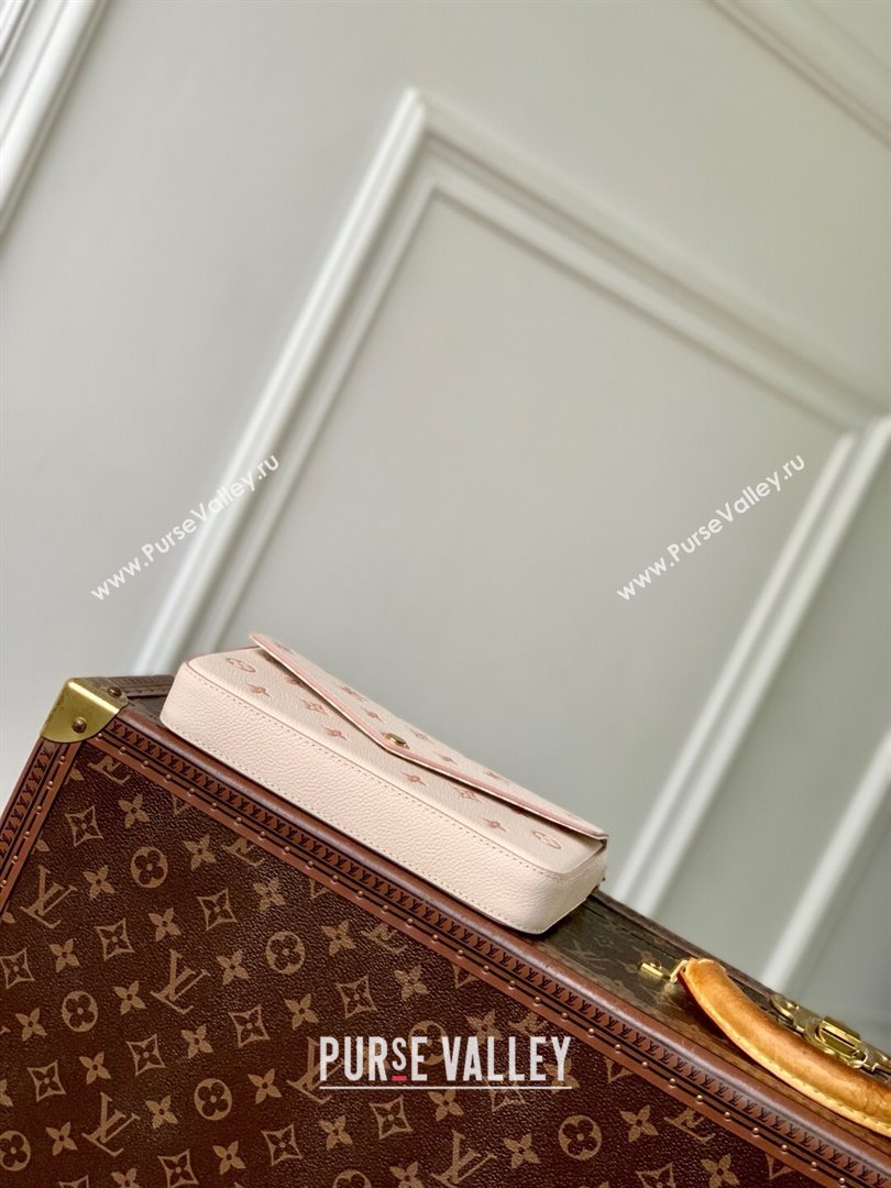 Louis Vuitton Felicie Pochette Bag in Bicolor Eden Embossed Grained Cowhide Leather M14968 2025 (K-25061708)