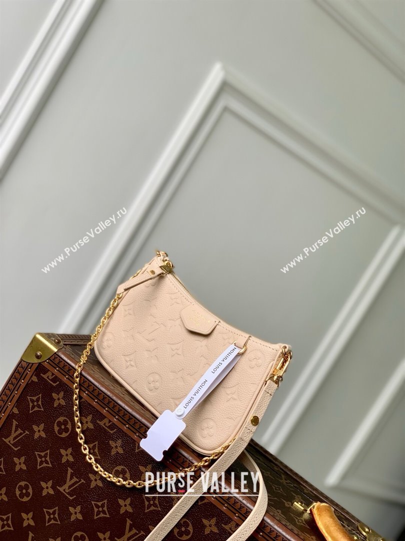 Louis Vuitton Easy Pouch Bag in Sand Embossed Grained Cowhide Leather M14421 2025 (K-24061808)