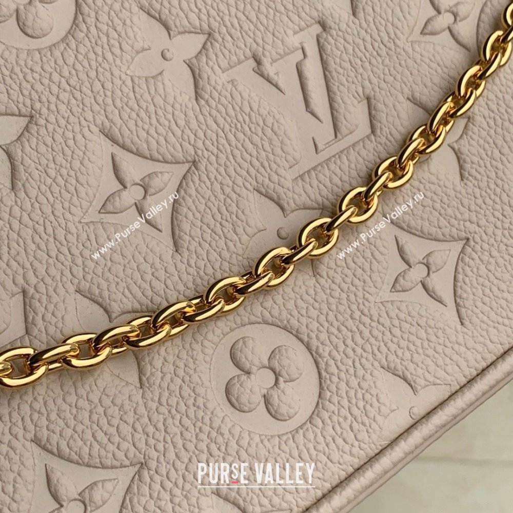 Louis Vuitton Easy Pouch Bag in Sand Embossed Grained Cowhide Leather M14421 2025 (K-24061808)