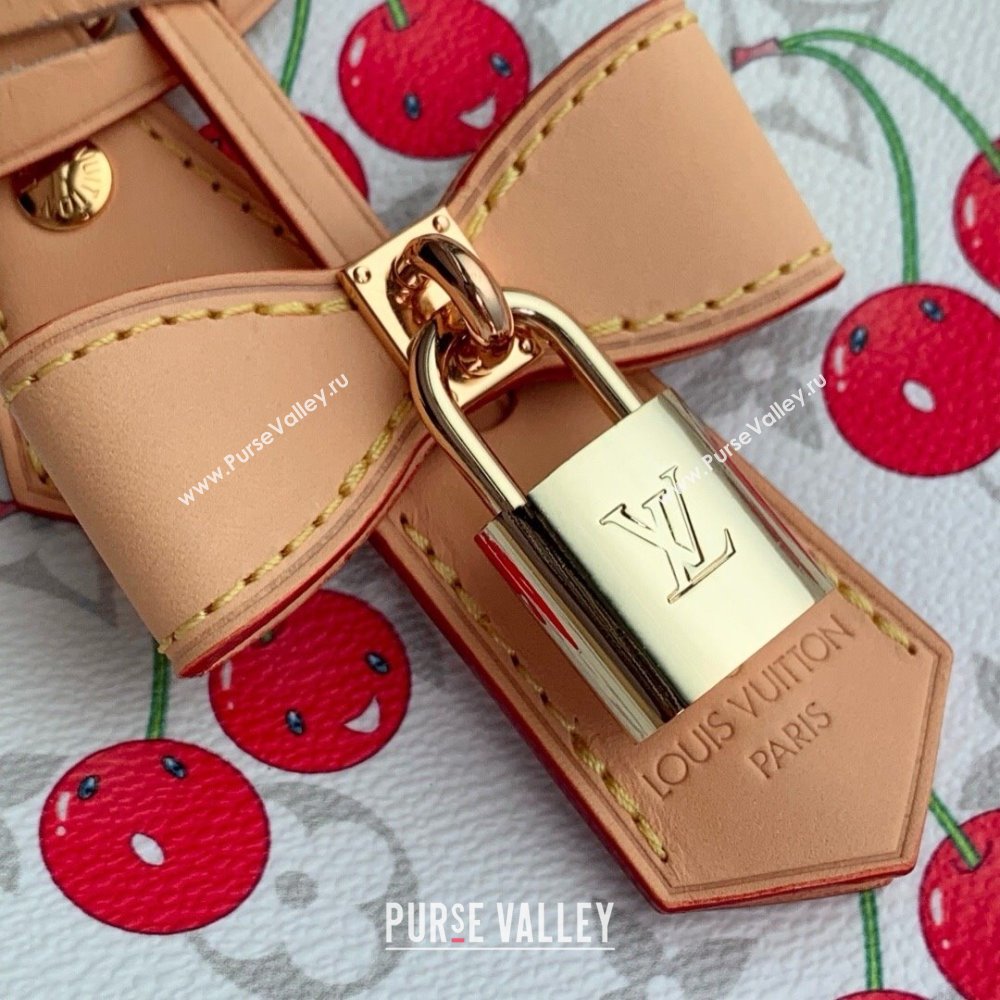 Louis Vuitton LV x TM Speedy Soft Bandouliere 30 Bag in Monogram Cherry Canvas M14238 White 2025 (K-25061408)