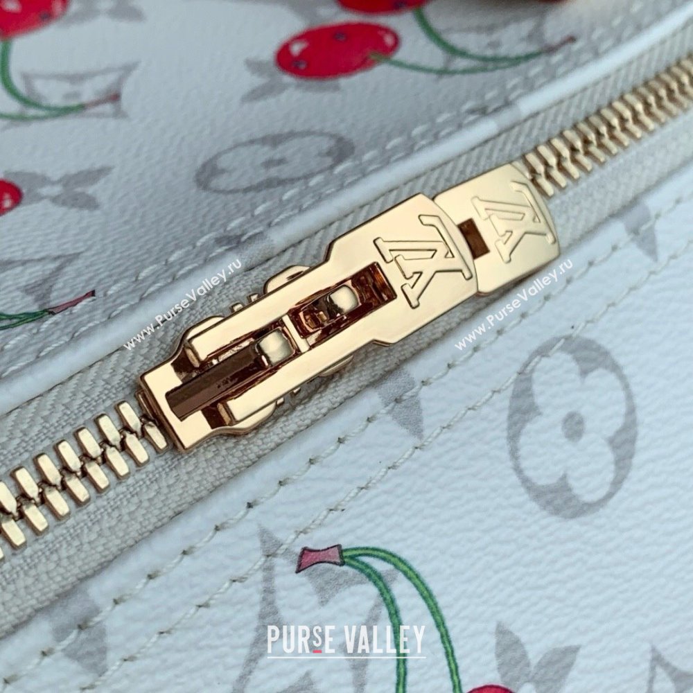 Louis Vuitton LV x TM Speedy Soft Bandouliere 30 Bag in Monogram Cherry Canvas M14238 White 2025 (K-25061408)