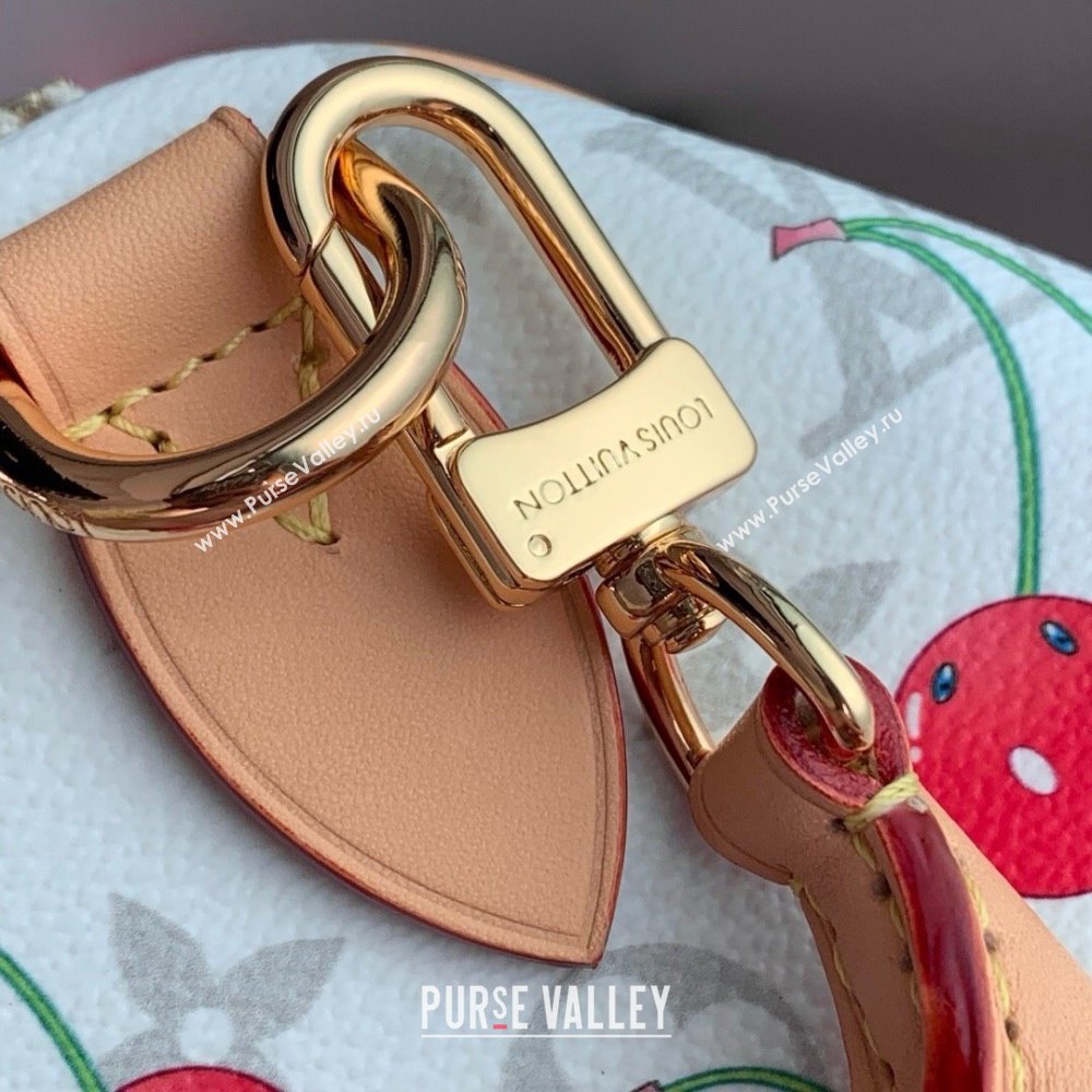 Louis Vuitton LV x TM Speedy Soft Bandouliere 30 Bag in Monogram Cherry Canvas M14238 White 2025 (K-25061408)