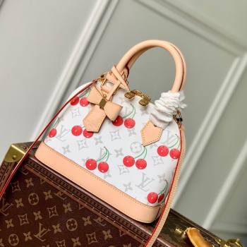 Louis Vuitton LV x TM Alma BB Bag in Monogram Cherry Canvas M14234 White 2025 (K-25061409)