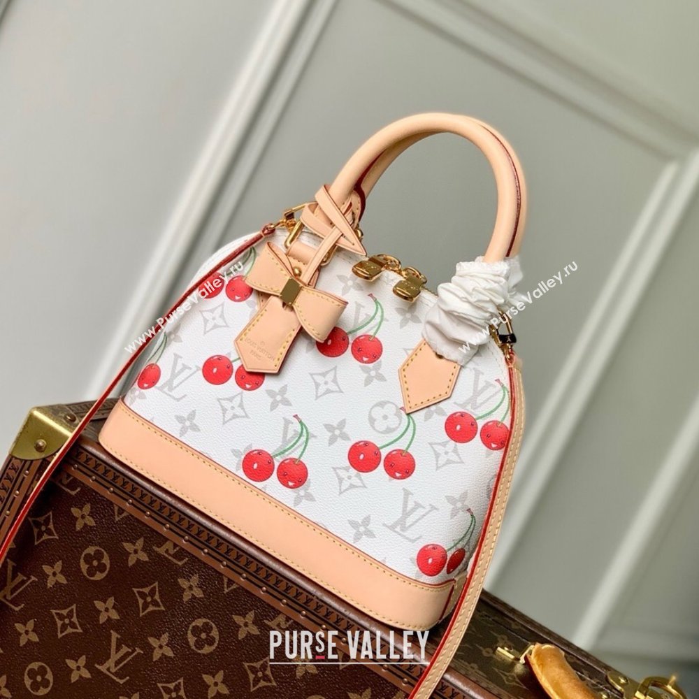 Louis Vuitton LV x TM Alma BB Bag in Monogram Cherry Canvas M14234 White 2025 (K-25061409)