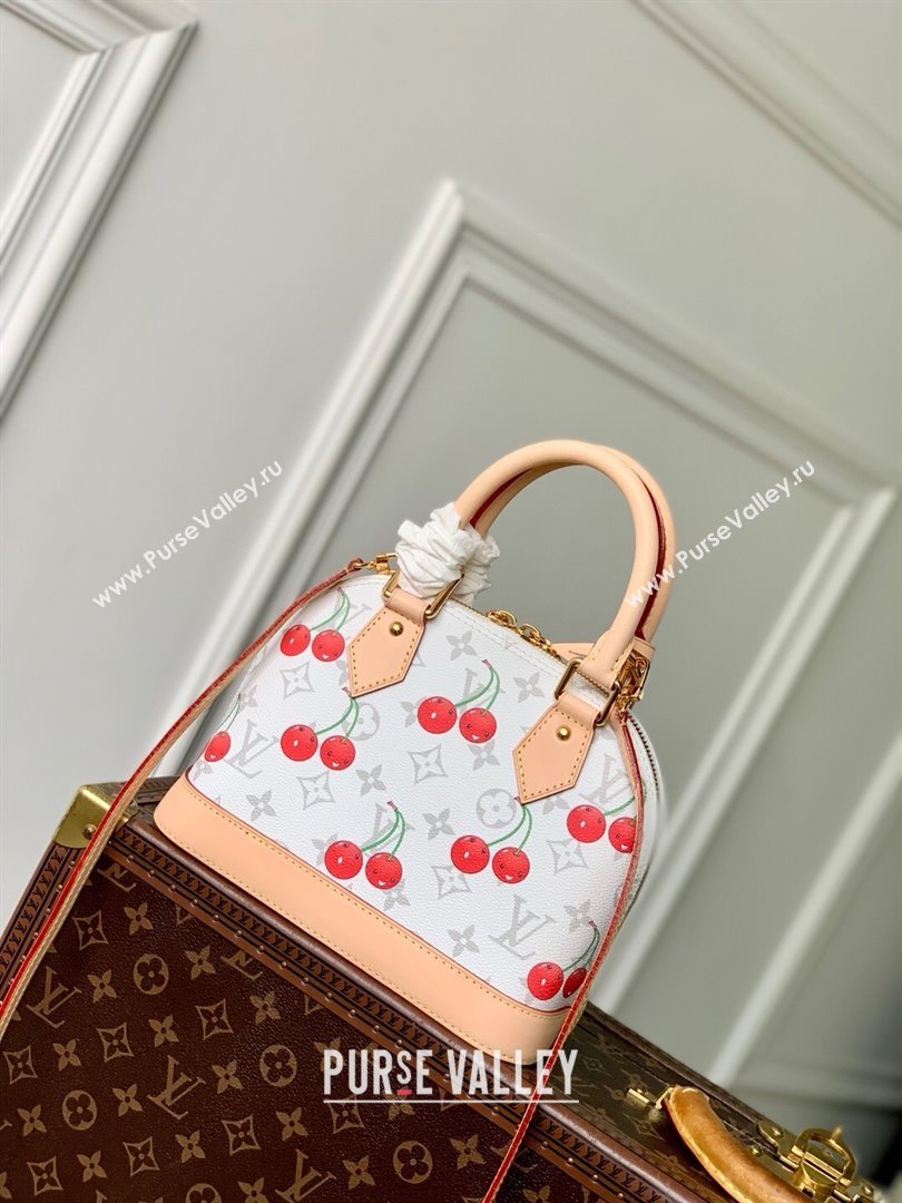 Louis Vuitton LV x TM Alma BB Bag in Monogram Cherry Canvas M14234 White 2025 (K-25061409)