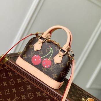 Louis Vuitton LV x TM Nano Alma Bag in Monogram Cherry Canvas M13416 Brown 2025 (K-25061411)