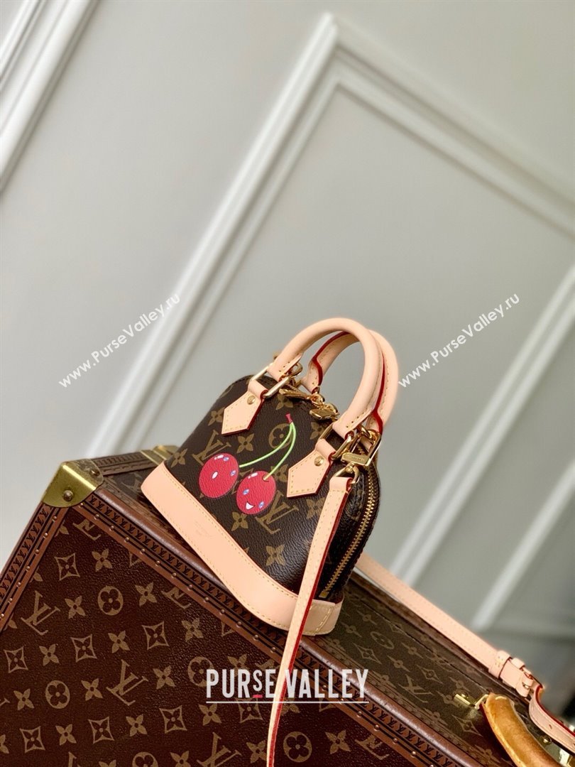 Louis Vuitton LV x TM Nano Alma Bag in Monogram Cherry Canvas M13416 Brown 2025 (K-25061411)