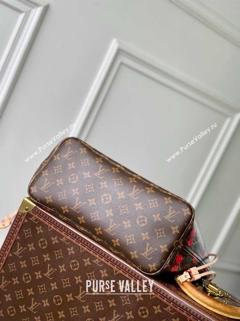 Louis Vuitton LV x TM Neverfull MM Bag in Monogram Cherry Canvas M13263 2025 (K-25061605)