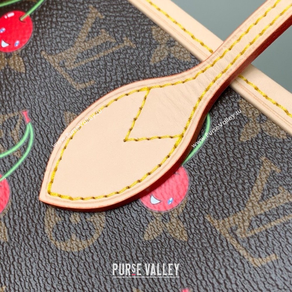 Louis Vuitton LV x TM Neverfull MM Bag in Monogram Cherry Canvas M13263 2025 (K-25061605)