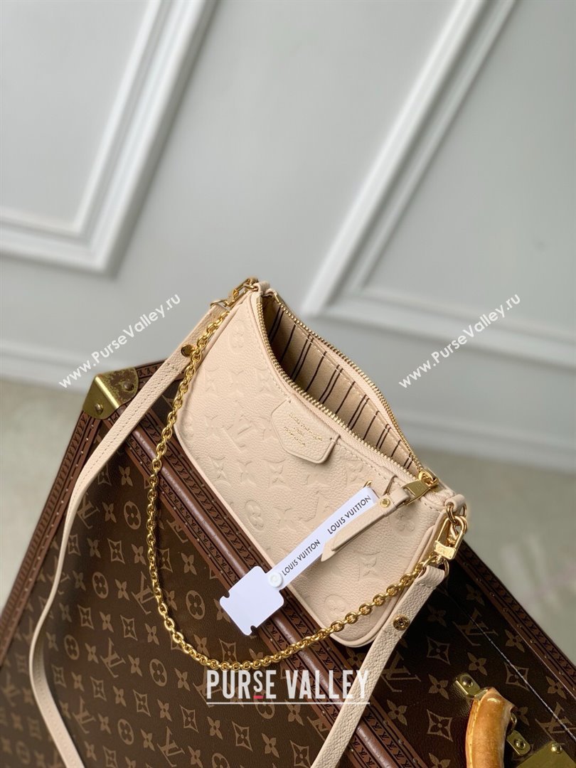 Louis Vuitton Easy Pouch Bag in Sand Embossed Grained Cowhide Leather M14421 2025 (K-24061808)