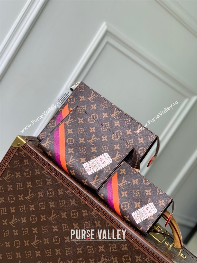 Louis Vuitton Trio Toilet Pouch Mon Monogram Canvas P01952 2025 (K-25061704)