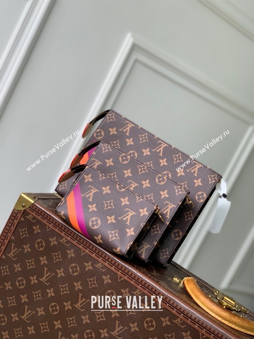 Louis Vuitton Trio Toilet Pouch Mon Monogram Canvas P01952 2025 (K-25061704)