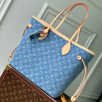 Louis Vuitton Neverfull MM Bag in Monogram Denim Blue M13192 2025 (K-25061620)