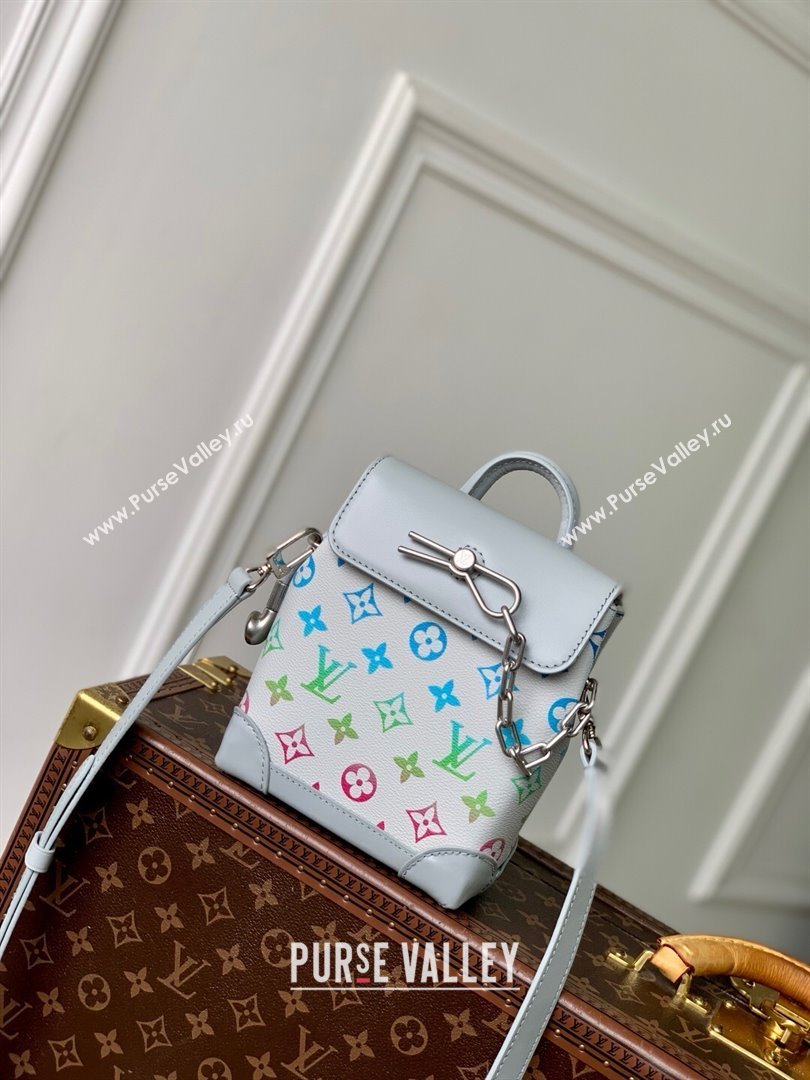 Louis Vuitton Nano Steamer Bag in Monogram Eclipse Canvas M13095 Grey 2025 (K-25061616)