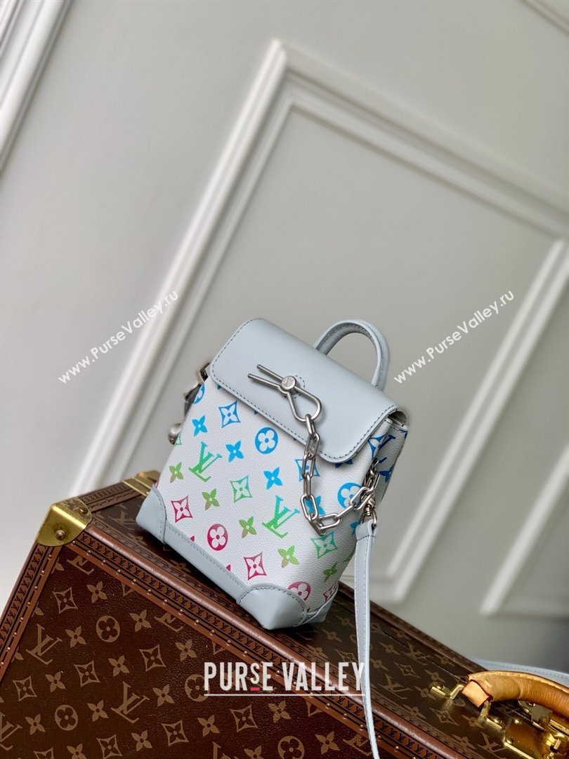 Louis Vuitton Nano Steamer Bag in Monogram Eclipse Canvas M13095 Grey 2025 (K-25061616)