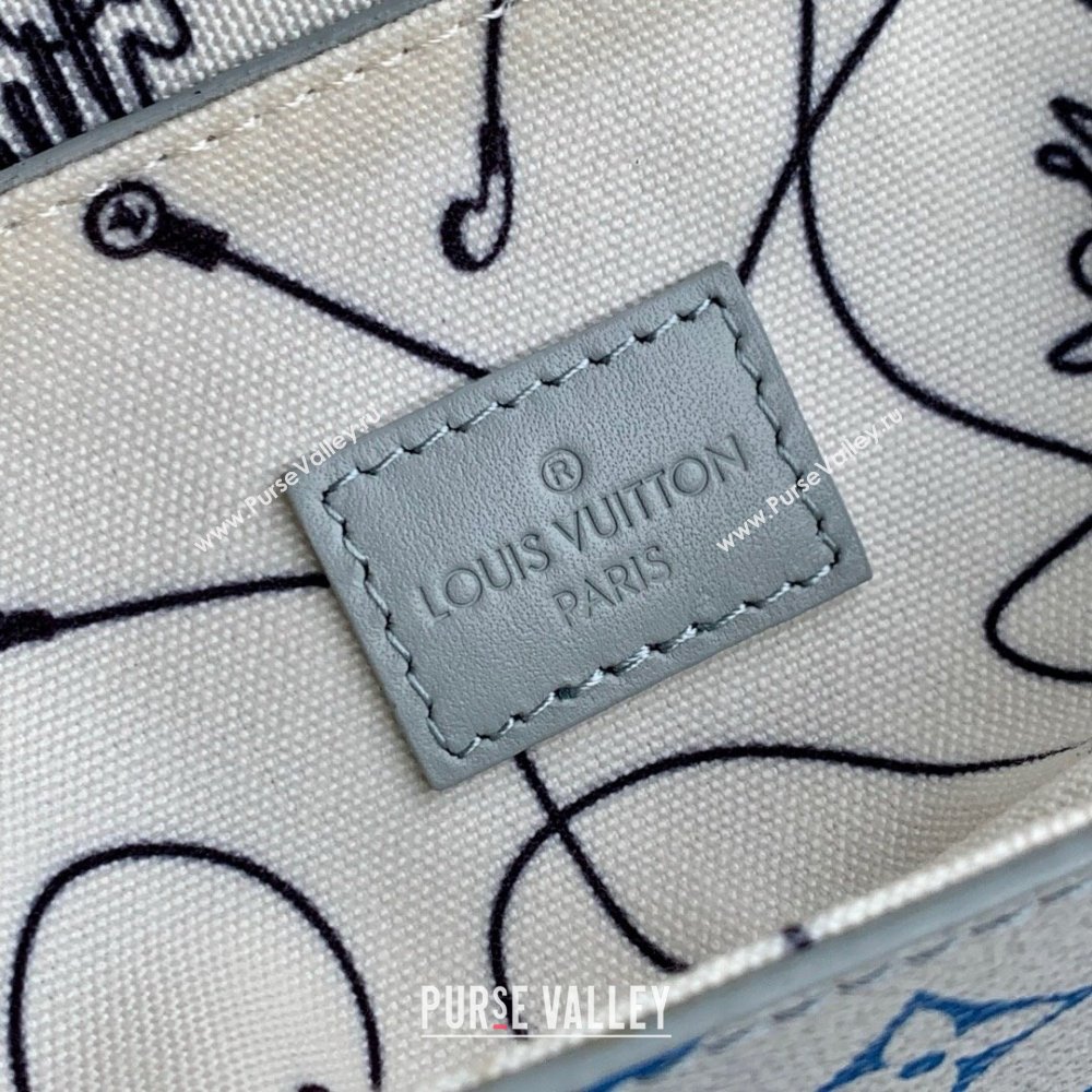 Louis Vuitton Nano Steamer Bag in Monogram Eclipse Canvas M13095 Grey 2025 (K-25061616)