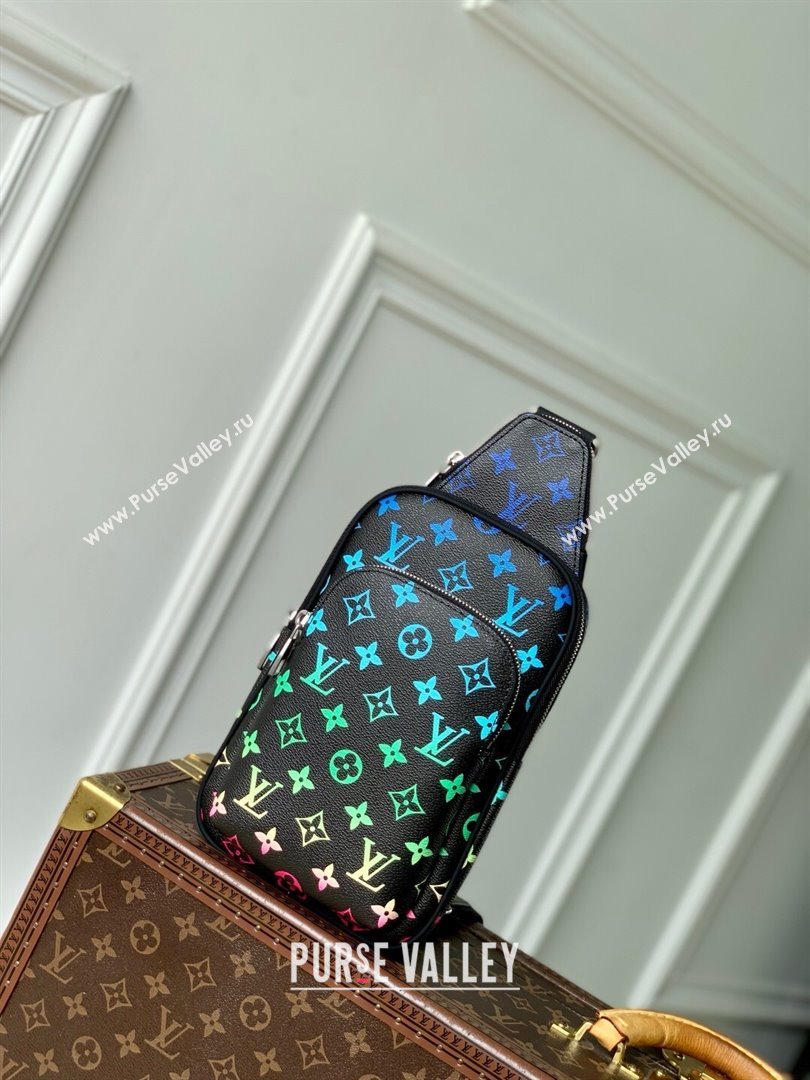 Louis Vuitton Avenue Slingbag in Monogram Canvas M13963 Black/Multicolor 2025 (K-25061615)