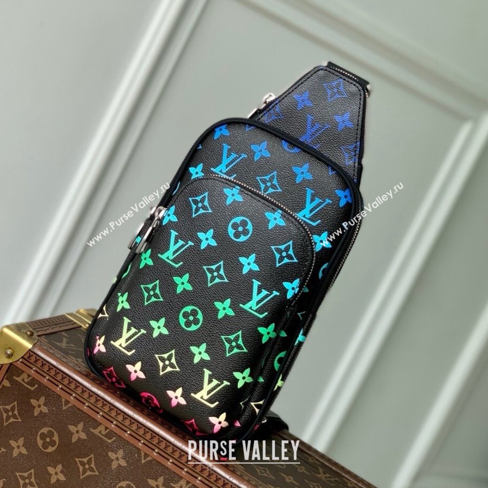 Louis Vuitton Avenue Slingbag in Monogram Canvas M13963 Black/Multicolor 2025 (K-25061615)