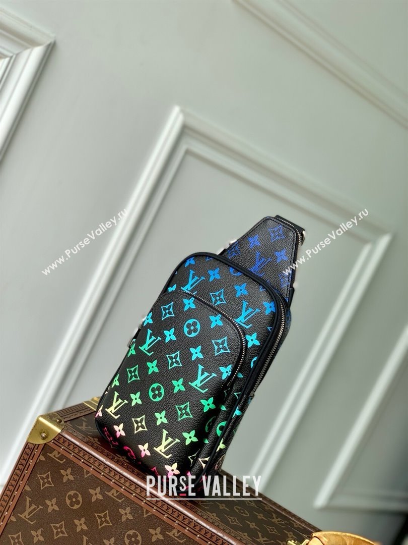 Louis Vuitton Avenue Slingbag in Monogram Canvas M13963 Black/Multicolor 2025 (K-25061615)