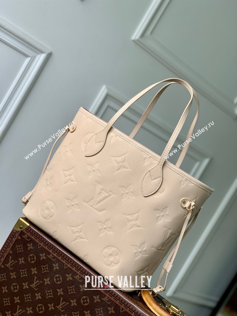 Louis Vuitton Neverfull MM Bag in Sand Grained Cowhide Leather M14319 2025 (K-25061806)