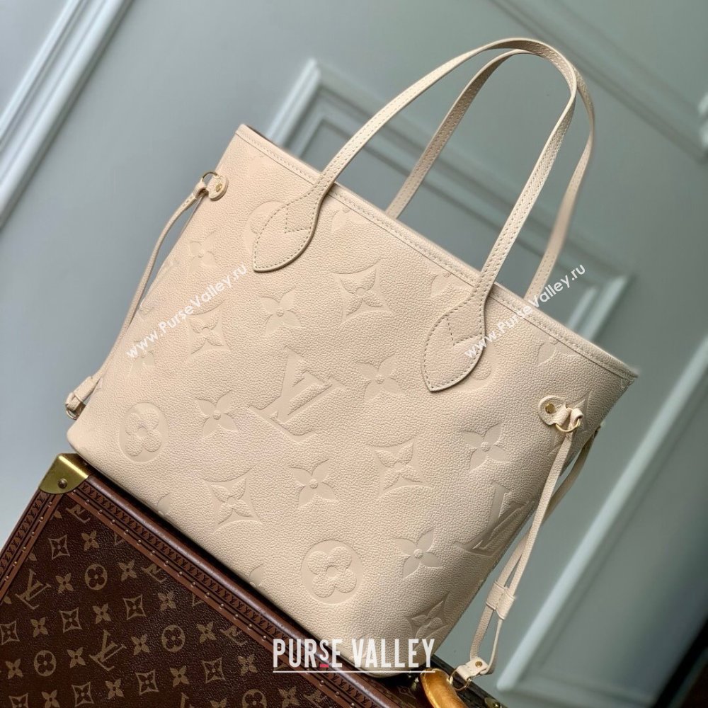 Louis Vuitton Neverfull MM Bag in Sand Grained Cowhide Leather M14319 2025 (K-25061806)
