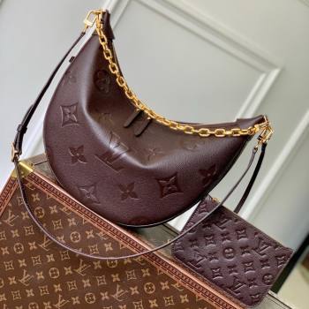 Louis Vuitton Loop Hobo Bag in Lambskin Leather M14042 Chocolate 2025 (K-25061613)