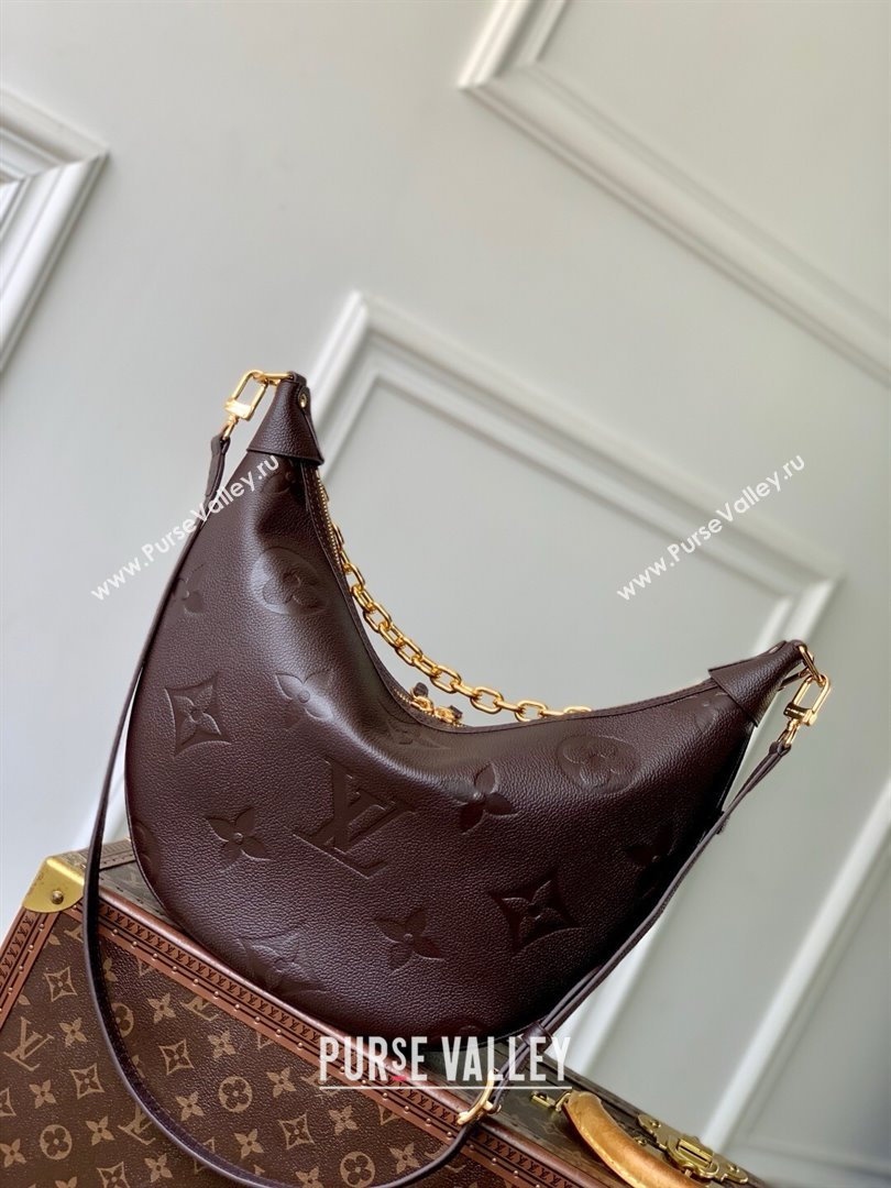 Louis Vuitton Loop Hobo Bag in Lambskin Leather M14042 Chocolate 2025 (K-25061613)