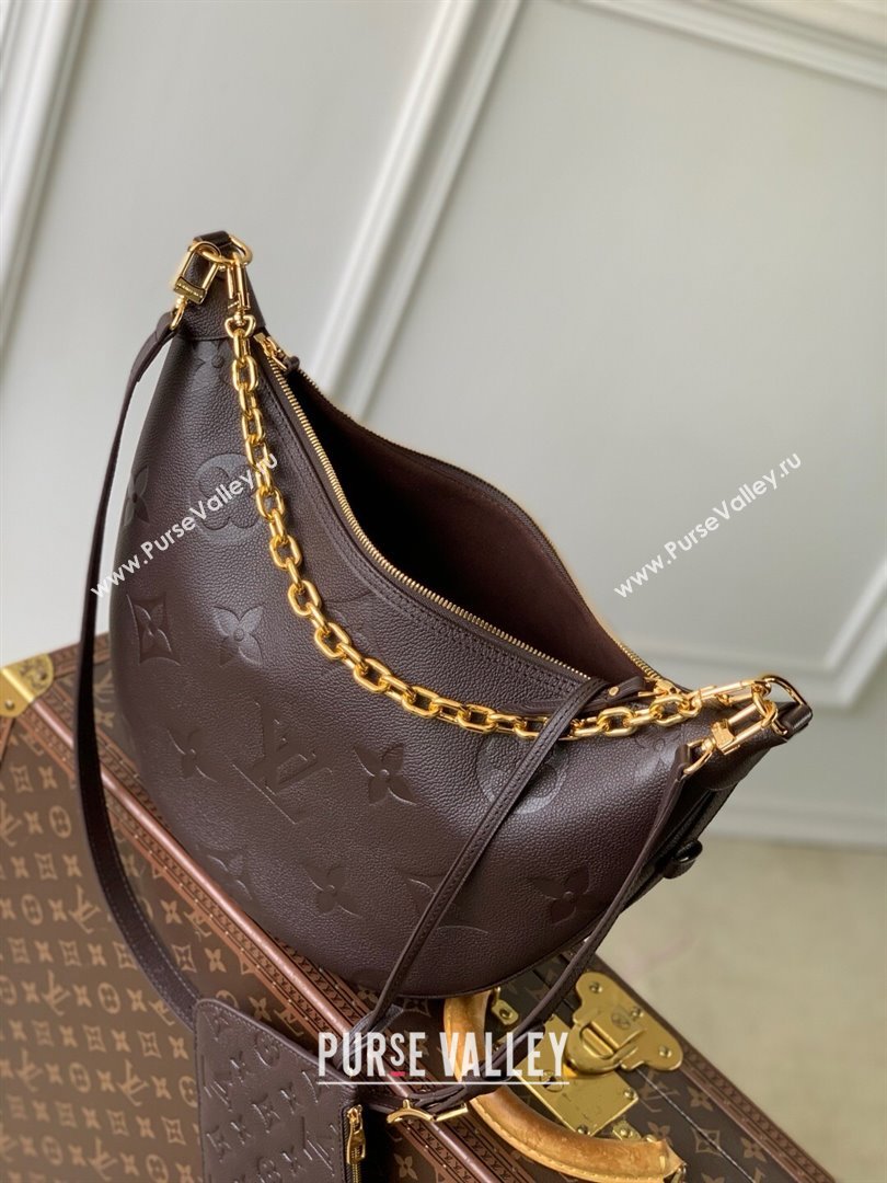 Louis Vuitton Loop Hobo Bag in Lambskin Leather M14042 Chocolate 2025 (K-25061613)