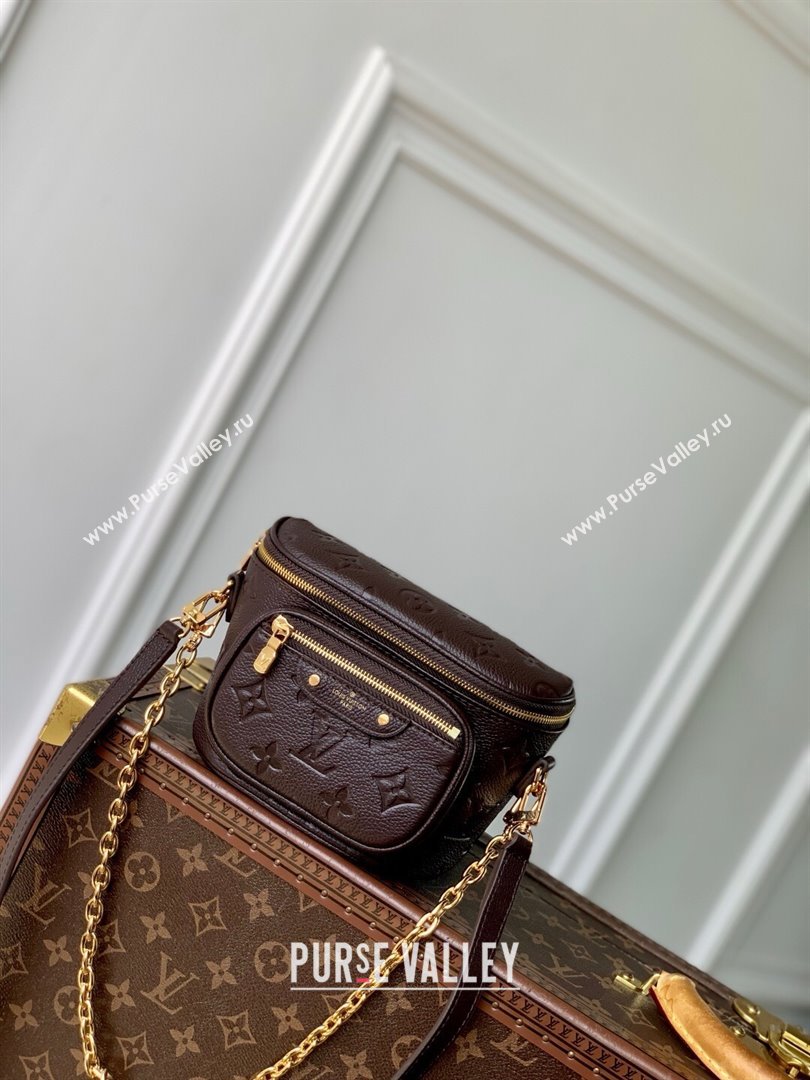 Louis Vuitton Mini Bumbag in Embossed Grained Leather M13827 Chocolate 2025 (K-25061612)