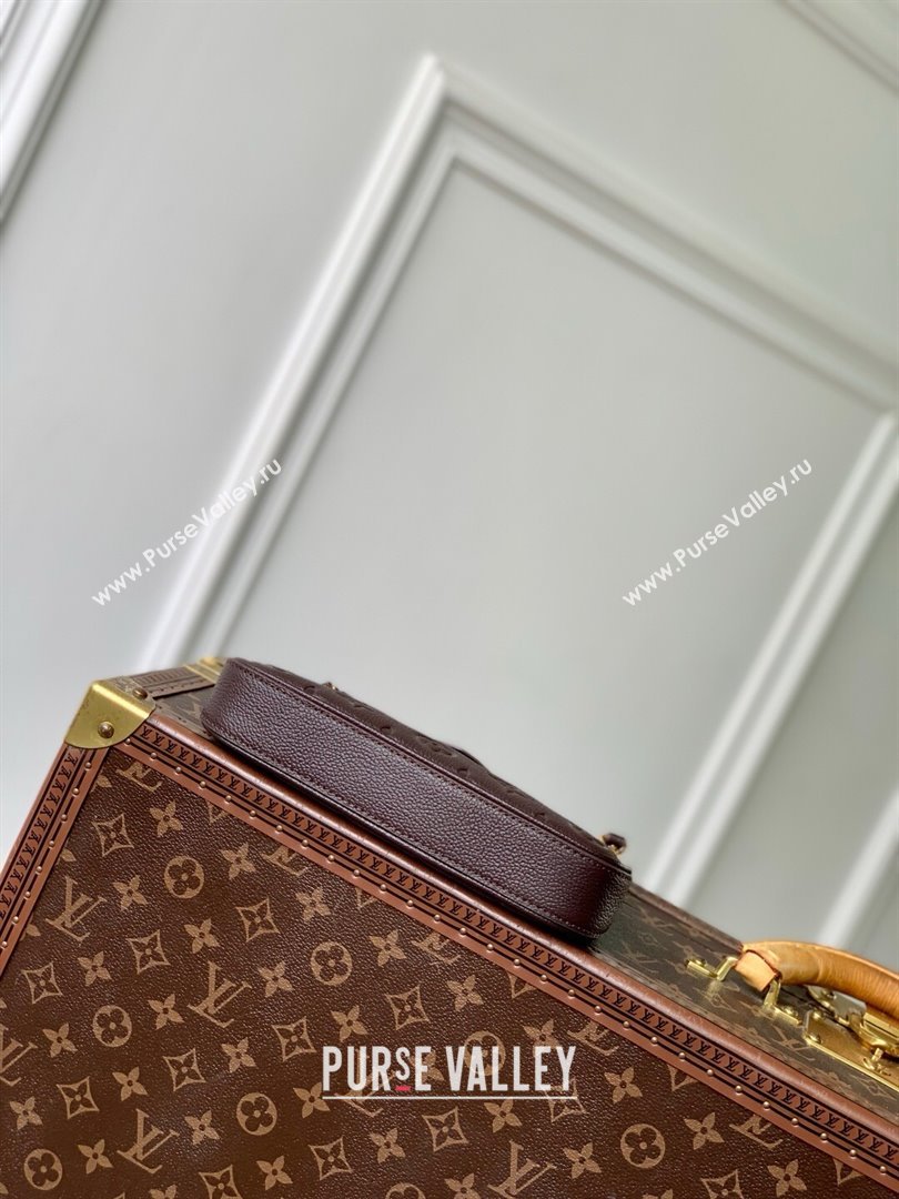 Louis Vuitton Easy Pouch in Embossed Grained Leather M13614 Chocolate 2025 (K-25061611)