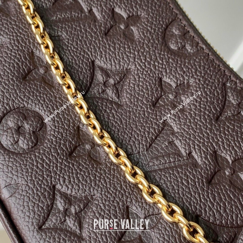 Louis Vuitton Easy Pouch in Embossed Grained Leather M13614 Chocolate 2025 (K-25061611)