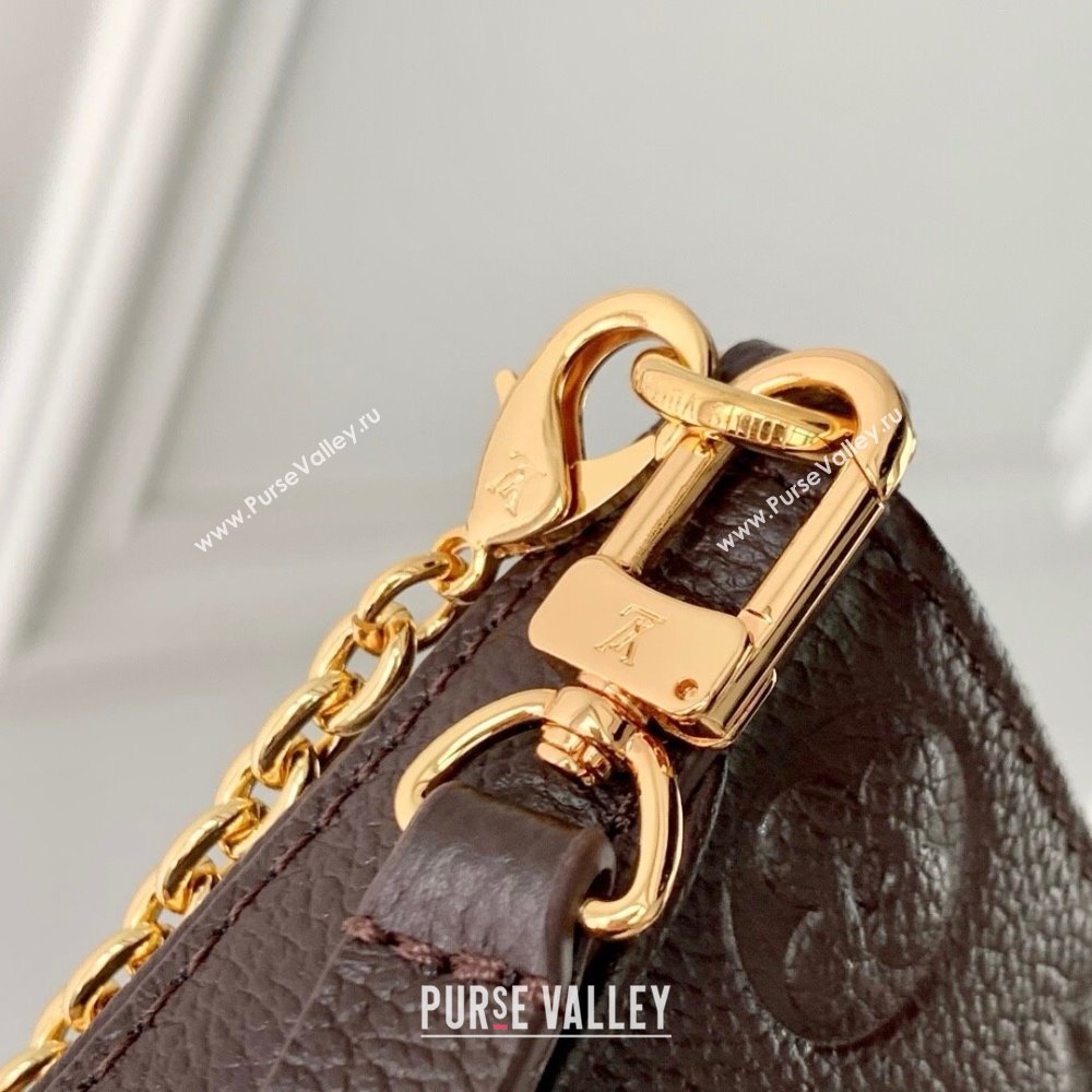 Louis Vuitton Easy Pouch in Embossed Grained Leather M13614 Chocolate 2025 (K-25061611)