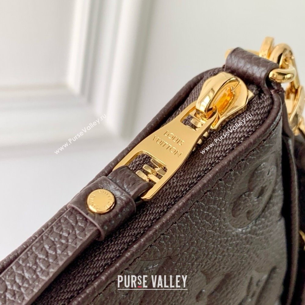 Louis Vuitton Easy Pouch in Embossed Grained Leather M13614 Chocolate 2025 (K-25061611)