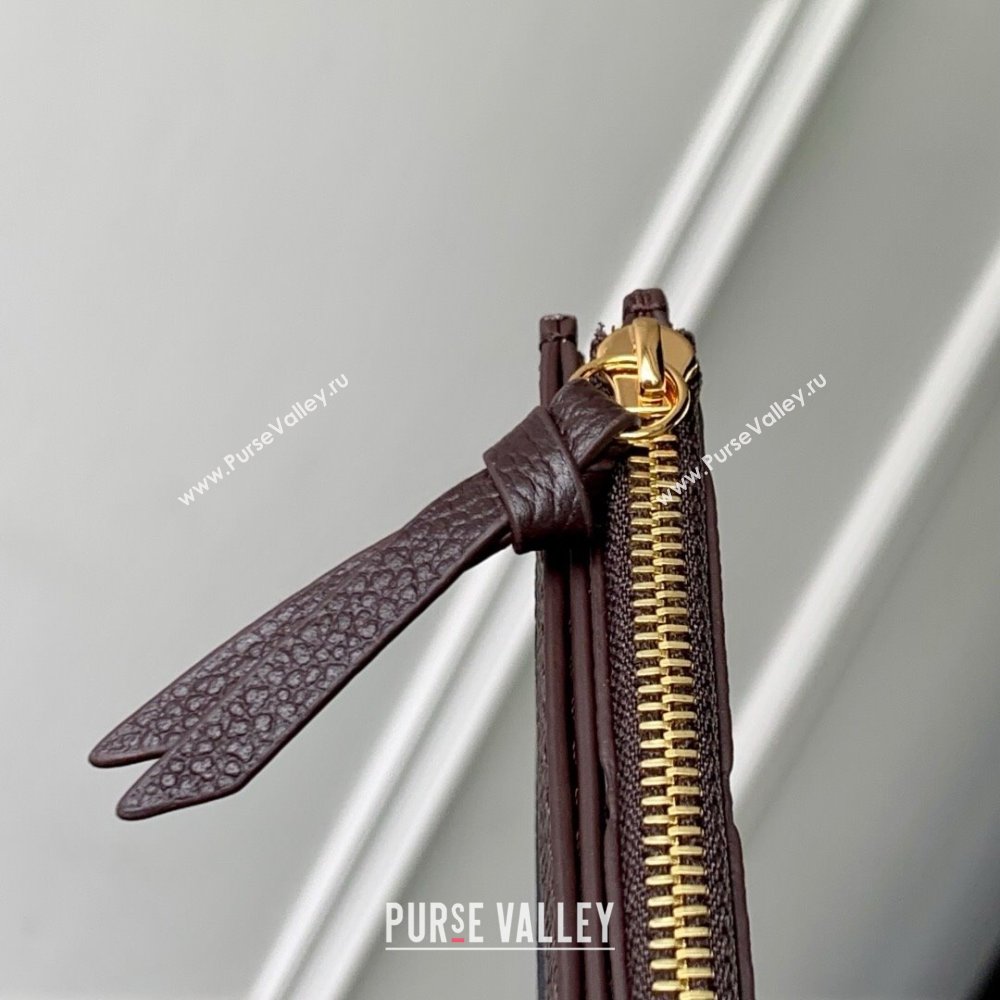 Louis Vuitton Felicie Pochette Bag in Embossed Grained Leather M14193 Chocolate 2025 (K-25061610)