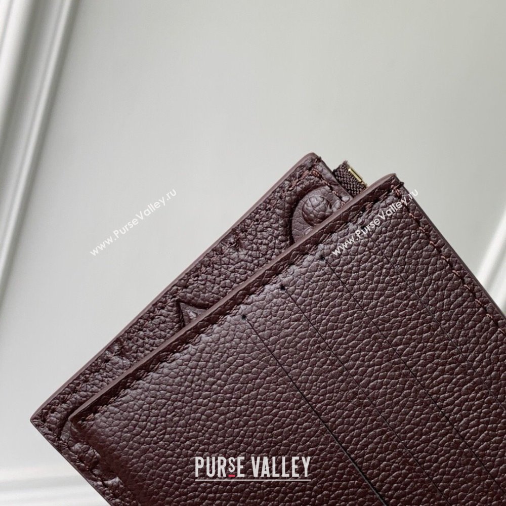 Louis Vuitton Felicie Pochette Bag in Embossed Grained Leather M14193 Chocolate 2025 (K-25061610)