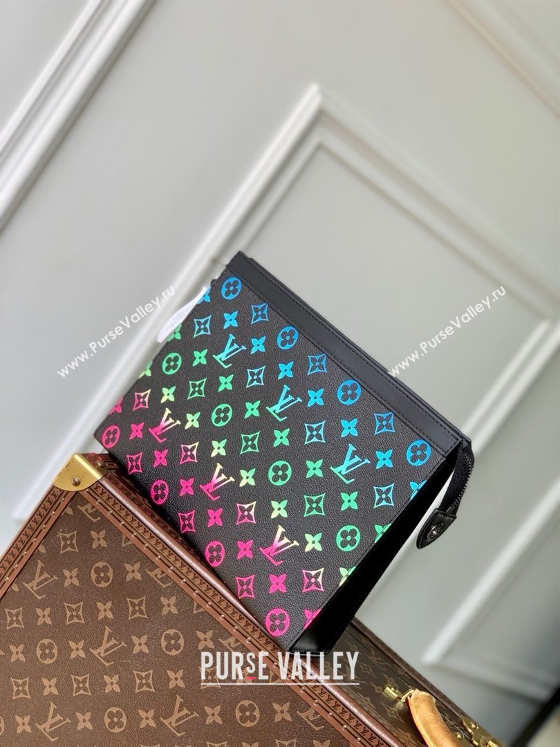 Louis Vuitton Pochette Voyage MM Pouch in Monogram Canvas M13907 Black/Multicolor 2025 (K-25061609)