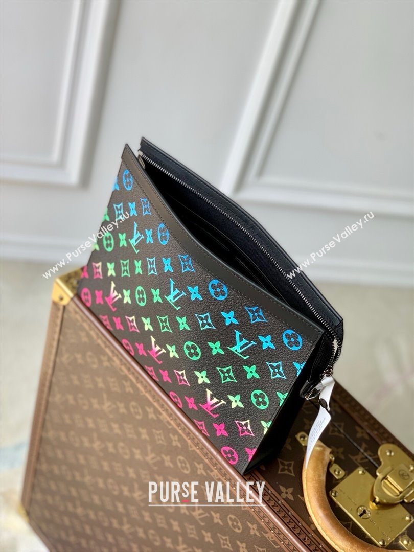 Louis Vuitton Pochette Voyage MM Pouch in Monogram Canvas M13907 Black/Multicolor 2025 (K-25061609)