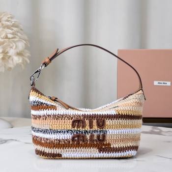 Miu Miu Crochet pouch Bag 5NE841 Beige 2025 (MHUI-25061603)