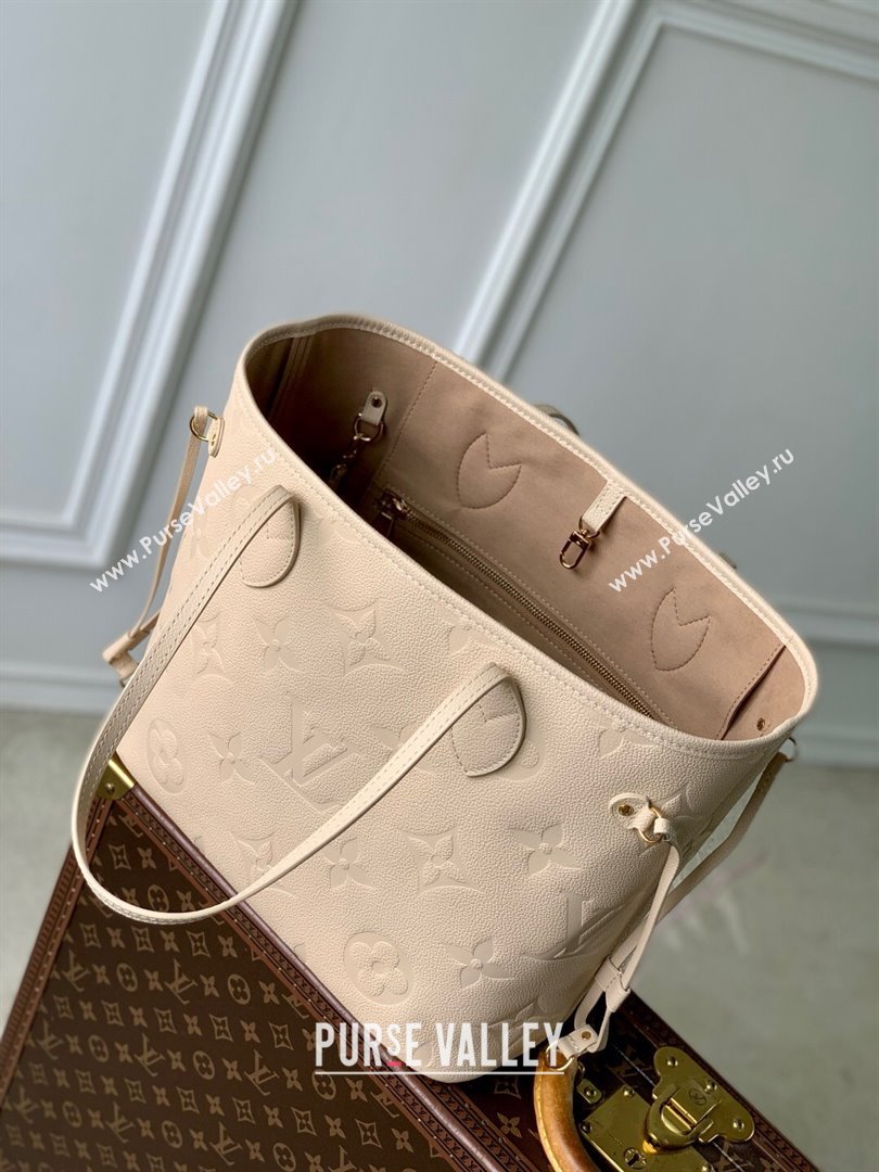 Louis Vuitton Neverfull MM Bag in Sand Grained Cowhide Leather M14319 2025 (K-25061806)