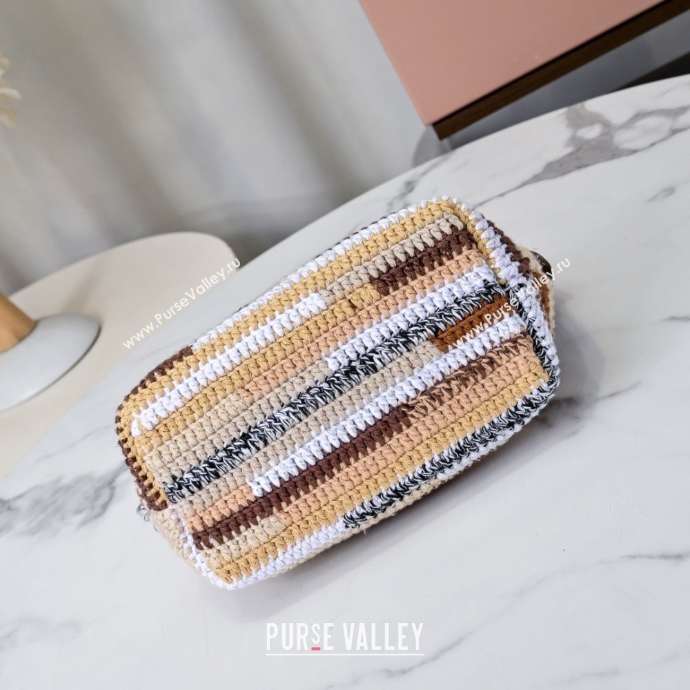 Miu Miu Crochet pouch Bag 5NE841 Beige 2025 (MHUI-25061603)