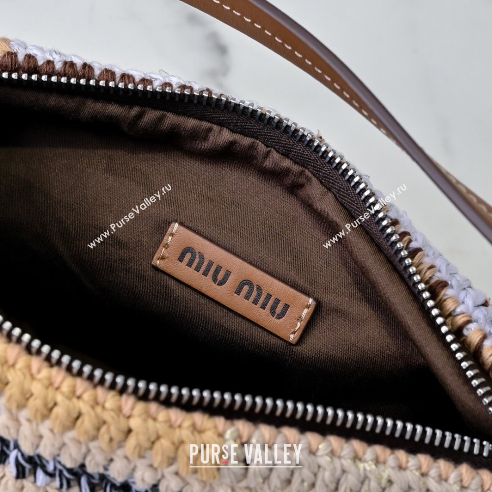 Miu Miu Crochet pouch Bag 5NE841 Beige 2025 (MHUI-25061603)