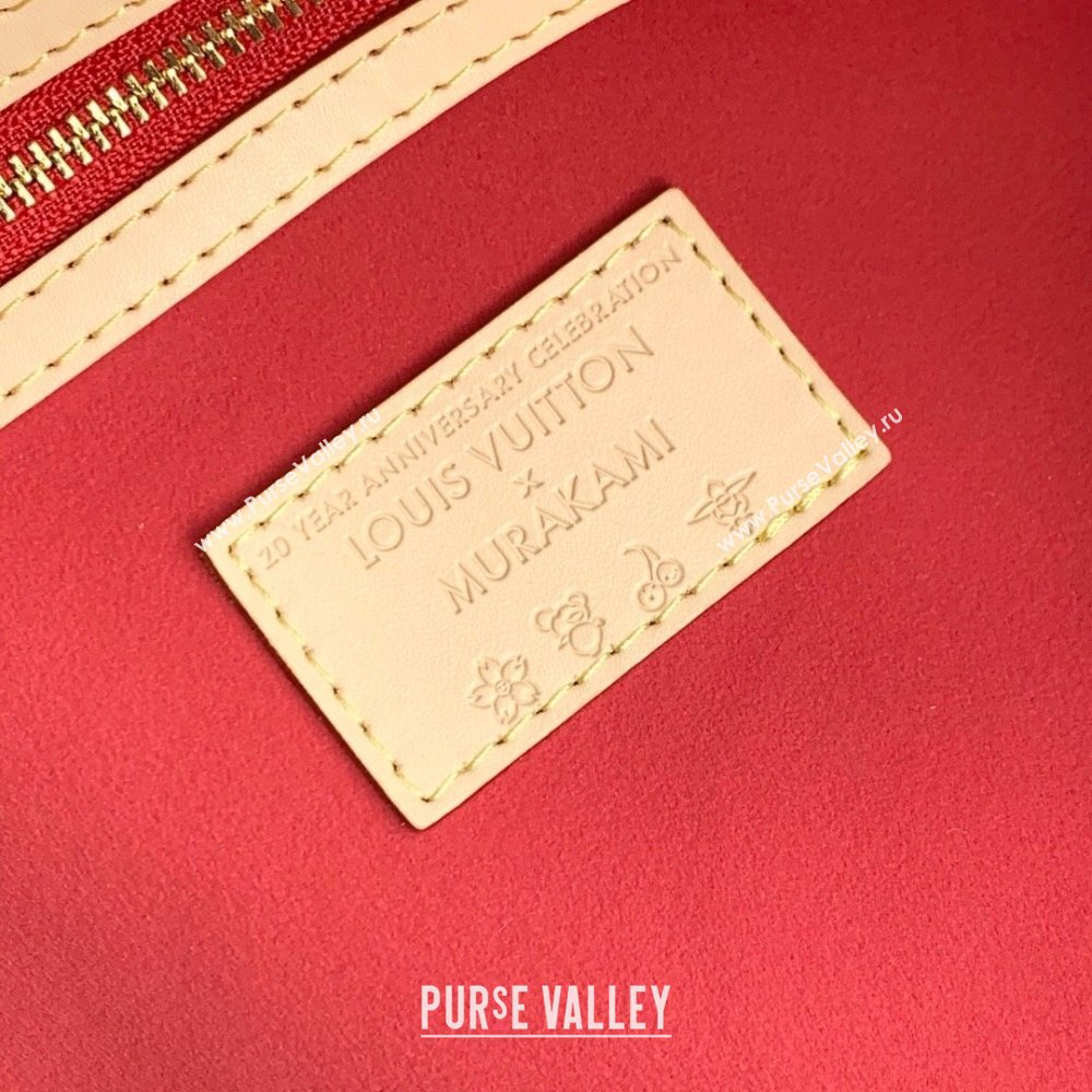 Louis Vuitton LV x TM Keepall Bandouliere 45 Bag in Monogram Cherry Canvas M13764 White 2025 (K-25061606)