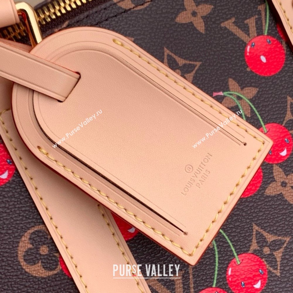 Louis Vuitton LV x TM Keepall Bandouliere 45 Bag in Monogram Cherry Canvas M13764 Brown 2025 (K-25061607)