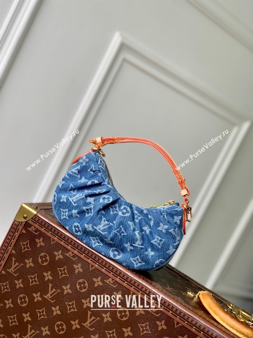 Louis Vuitton Pochette Valley Bag in Denim Blue Organic cotton M13571 2025 (K-25061401)