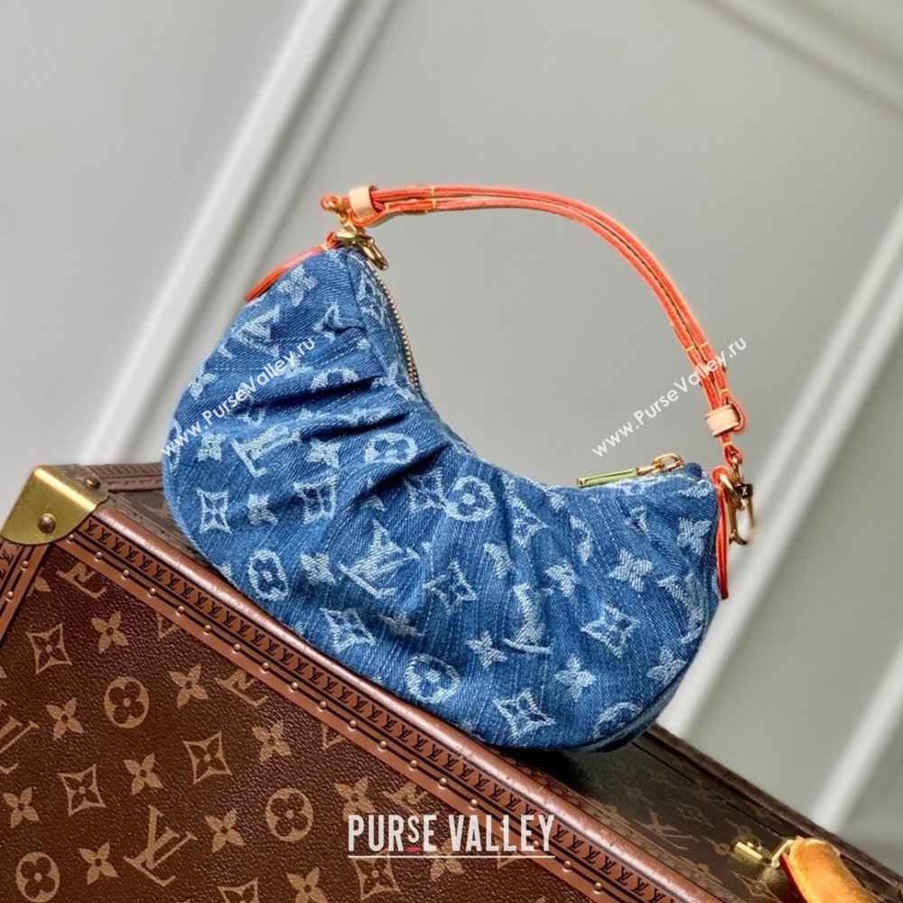 Louis Vuitton Pochette Valley Bag in Denim Blue Organic cotton M13571 2025 (K-25061401)