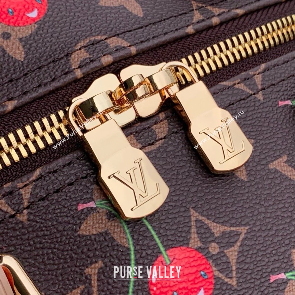 Louis Vuitton LV x TM Keepall Bandouliere 45 Bag in Monogram Cherry Canvas M13764 Brown 2025 (K-25061607)