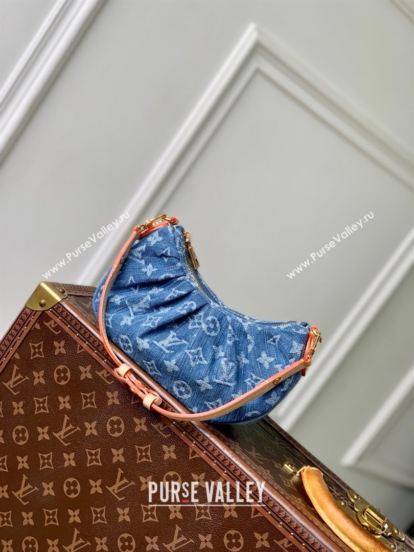 Louis Vuitton Pochette Valley Bag in Denim Blue Organic cotton M13571 2025 (K-25061401)