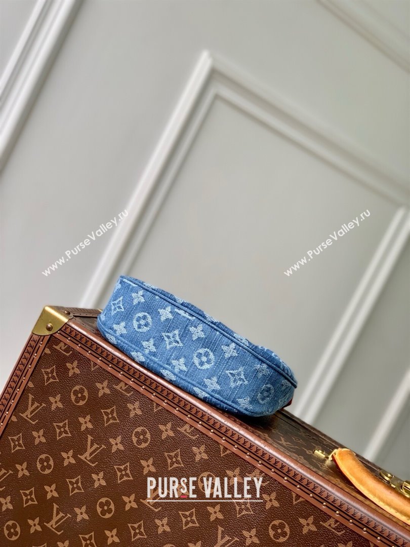 Louis Vuitton Pochette Valley Bag in Denim Blue Organic cotton M13571 2025 (K-25061401)
